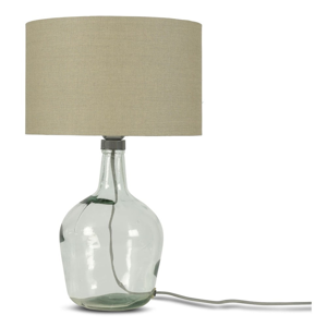Stolní lampa s béžovým stínidlem a konstrukcí z recyklovaného skla Good&Mojo Murano, ⌀ 30 cm