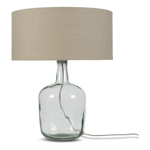 Stolní lampa s béžovým stínidlem a konstrukcí z recyklovaného skla Good&Mojo Murano, ⌀ 47 cm