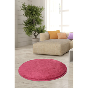 Růžový koberec Milano, ⌀ 90 cm