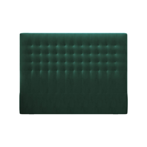 Lahvově zelené čelo postele se sametovým potahem Windsor & Co Sofas Apollo, 140 x 120 cm