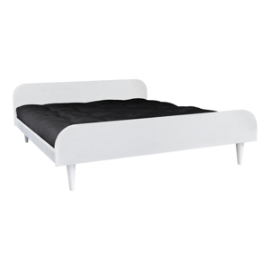 Dvoulůžková postel z borovicového dřeva s matrací Karup Design Twist Double Latex White/Black, 180 x 200 cm