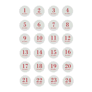 Sada 24 vánočních samolepek Bloomingville Sticker