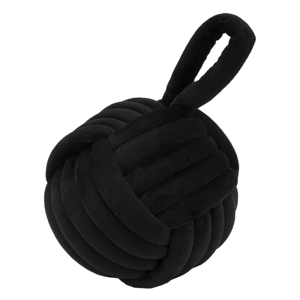 Černá zarážka do dvěří Mauro Ferretti Ball, ø 14 cm