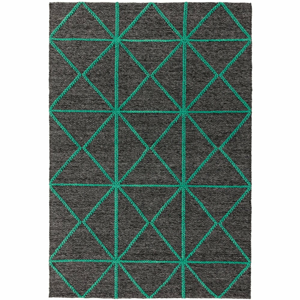 Černo-zelený koberec Asiatic Carpets Prism, 120 x 170 cm