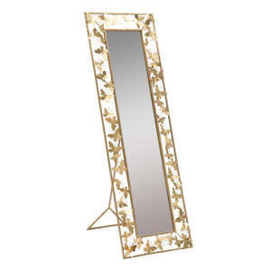 Volně stojící zrcadlo ve zlaté barvě Mauro Ferretti Butterfly Glam, 55 x 162 cm