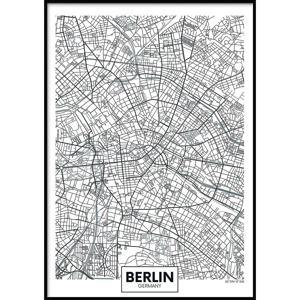 Nástěnný plakát v rámu MAP/BERLIN, 40 x 50 cm