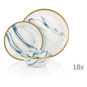 18dílný set porcelánového nádobí Mia Lucid Blues
