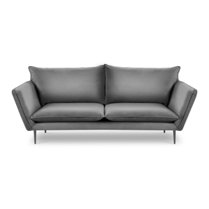 Světle šedá sametová pohovka Mazzini Sofas Acacia, délka 225 cm