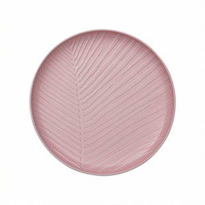 Bílo-růžový porcelánový talíř Villeroy & Boch Leaf, ⌀ 24 cm