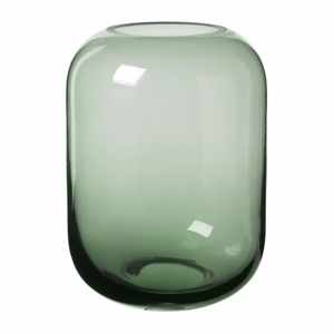 Zelená skleněná váza Blomus Bright, výška 21,5 cm