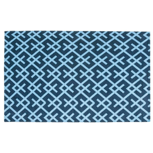 Vysoce odolný kuchyňský koberec Webtappeti Labyrinth Blue, 60 x 220 cm