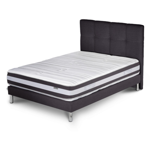 Tmavě šedá postel s matrací Stella Cadente Maison Mars, 160 x 200  cm