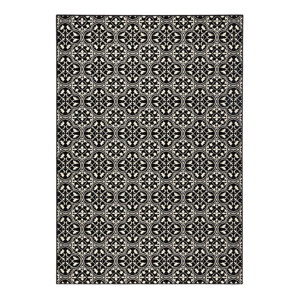 Černý běhoun Hanse Home Gloria Pattern, 80 x 300 cm