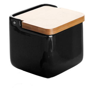 Keramická dóza na sůl Versa Black Salt Box