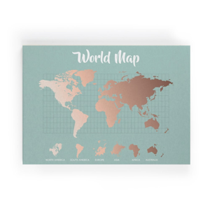 Obraz Really Nice Things Copper Worldmap, 50 x 70 cm