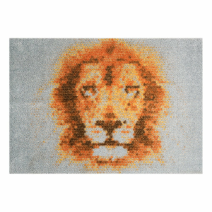 Šedá rohožka Mint Rugs StateMat King Of Animals, 50 x 70 cm