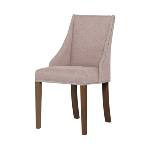 Pudrově růžová židle s tmavě hnědými nohami z bukového dřeva Ted Lapidus Maison Patchouli