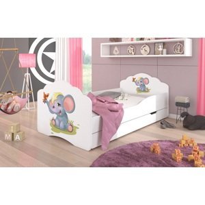 Adrk Dětská postel CASIMO SLŮNĚ s úložným prostorem Adrk 88/63/164