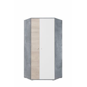 Meblar Rohová šatní skříň SIGMA SI2 Meblar 90/190/90 Barva: bily-lux-beton