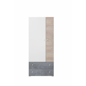 Meblar Šatní skříň SIGMA SI3 Meblar 80/190/50 Barva: bily-lux-beton