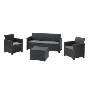 Keter Keter EMMA 3 seaters sofa set - grafit