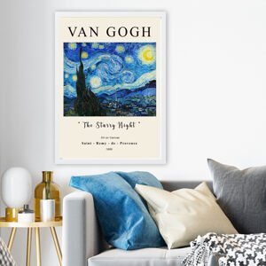 ASIR Dekorativní obraz Gogh HVĚZDNÁ NOC Polystyren 55x75cm