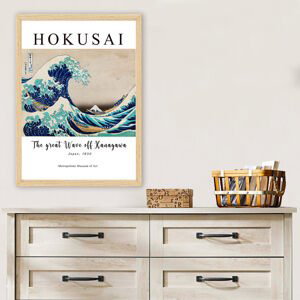 ASIR Dekorativní obraz Hokusai VLNA Polystyren 35x45cm
