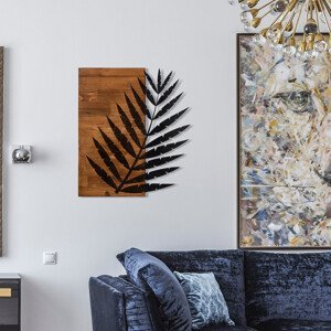 ASIR Nástěnná dekorace dřevo KAPRADÍ 50 x 58 cm