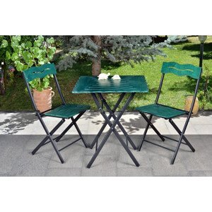 ASIR Zahradní nábytek set BISTRO 6 zelená černá