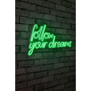 ASIR Dekorativní LED osvětlení zelené FOLOW YOURS DREAMS