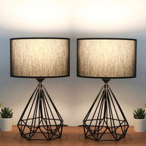 ASIR Sada stolních lamp (2 kusy) AYD-2974 černá