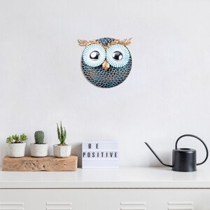 ASIR Kovová nástěnná dekorace OWL stříbro