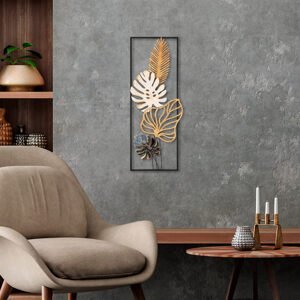 ASIR Nástěnná dekorace kov LISTY ROSTLIN 32 x 90 cm