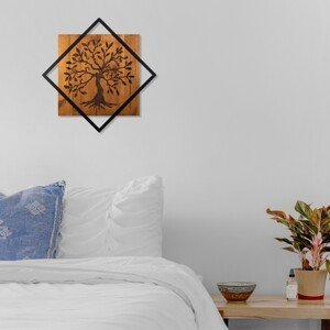 ASIR Nástěnná dekorace dřevo STROM  54 x 54 cm