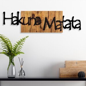 ASIR Kovová nástěnná dekorace HAKUNA MATATA 108 cm dřevo