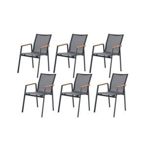ASIR Set zahradních židlí 6 ks NEXT CHAIR antracit