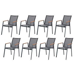 ASIR Set zahradních židlí 8 ks NEXT CHAIR antracit