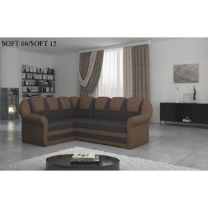 ELTAP Rohová sedací souprava LORD 2, levé provedení Látka čalounění: Soft 66 dark brown + Soft 15