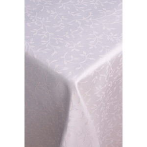 KONSIMO Bílý ubrus FRIDO se vzorem, 140 x 220 cm