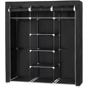 SONGMICS Šatní skříň, látková, černá, 150x175 cm