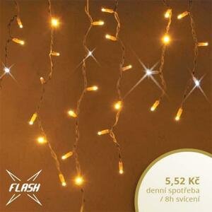 DecoLED LED světelné krápníky - FLASH, 3x1m, teple bílá, 174 diod