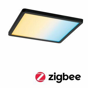 PAULMANN VariFit LED vestavné svítidlo Smart Home Zigbee Areo IP44 hranaté 230x230mm měnitelná bílá černá stmívatelné