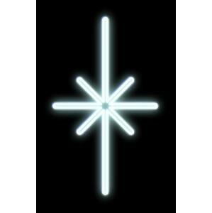 DecoLED LED světelný motiv hvězda polaris, závěsná,26 x 45 cm, ledově bílá