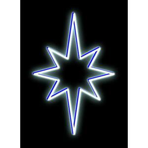 DecoLED LED světelná hvězda, závěsná, 60x90 cm, ledově bílá