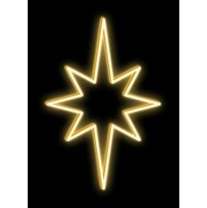 DecoLED LED světelná hvězda, závěsná, 45x70cm, teple bílá