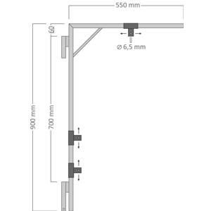 DecoLED Držák motivu na sloupy VO pro dekory 60 - 80 cm, 55 x 90 cm, pro 2x U20S