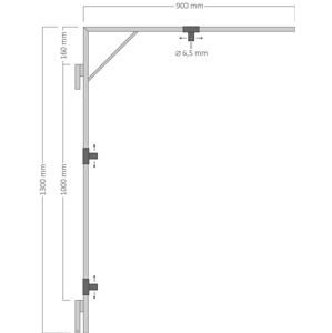 DecoLED Držák motivu na sloupy VO pro dekory 90 - 130 cm (max.), 90 x 130 cm, pro 2x U20S