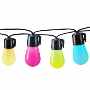 Solight LED smart venkovní řetěz s RGB žárovkami, bluetooth, 15 žárovek, 14m+6m, 10W WO795