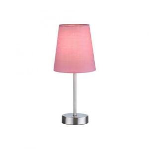 PAUL NEUHAUS LEUCHTEN DIREKT Stolní lampa, růžová, 1x E14, stínidlo, šňůrový vypínač