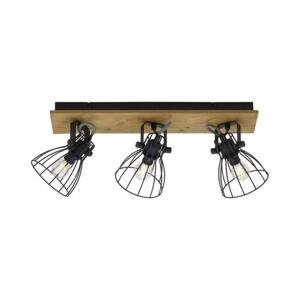 PAUL NEUHAUS LEUCHTEN DIREKT stropní svítidlo přírodní dřevo černá 3 ramenné otočné industriální design  LD 15119-18